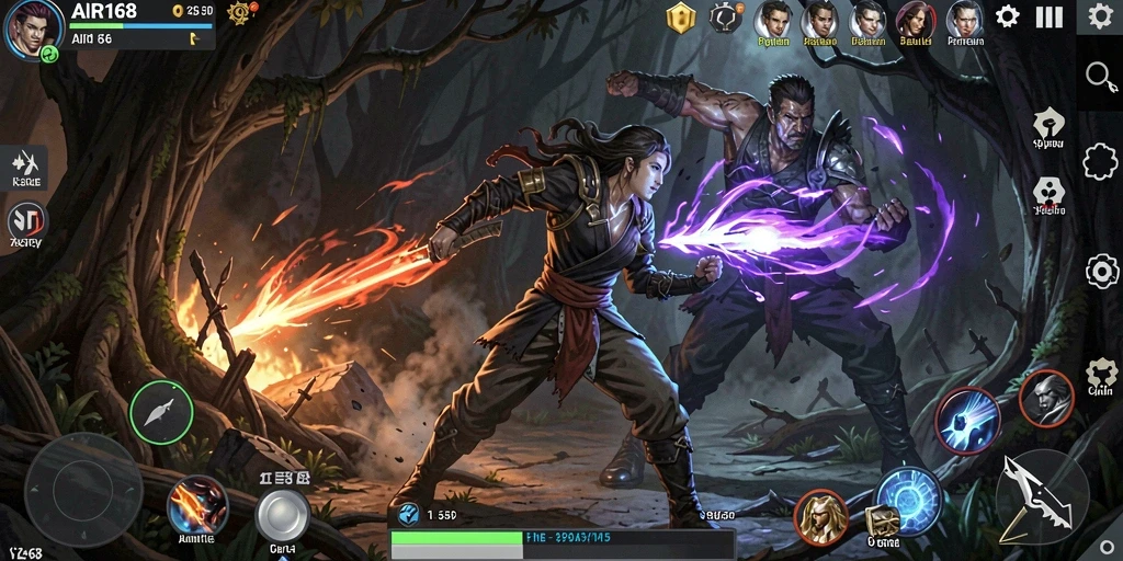 Tampilan gameplay AIR168 yang mendebarkan dan penuh aksi Fighting.