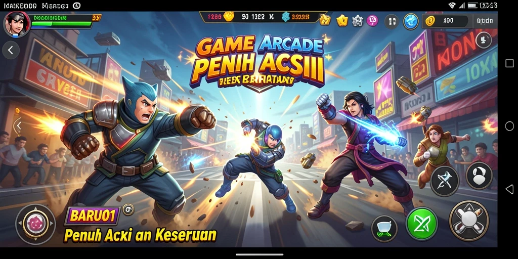 Tampilan gameplay seru dalam BARU01 yang menantang pemain.