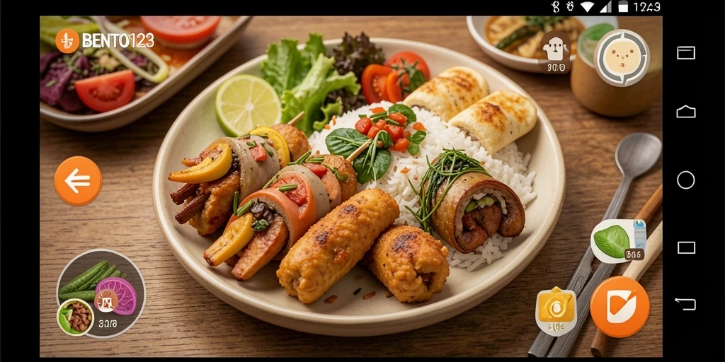 Tampilan menarik dari bento yang disajikan dalam BENTO123.