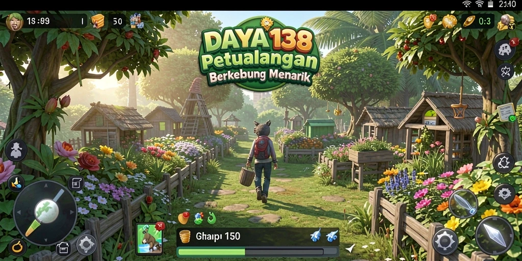 Tampilan menarik dari gameplay DAYA138 dalam kebun yang subur.