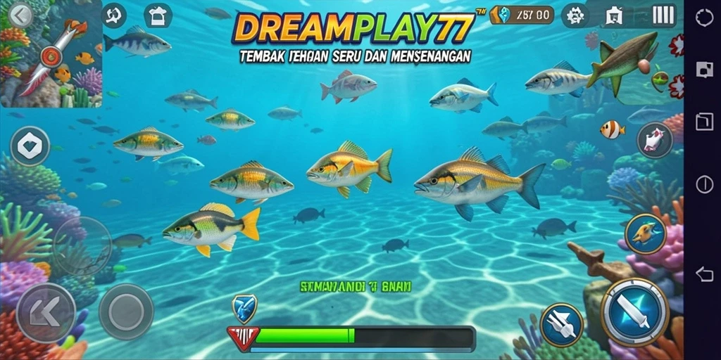 Tampilan gameplay Tembak Ikan yang seru di DREAMPLAY77.