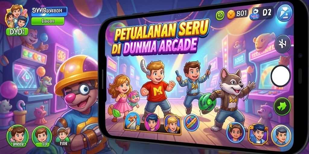 Tampilan gamplay DY01 yang penuh warna dan seru.