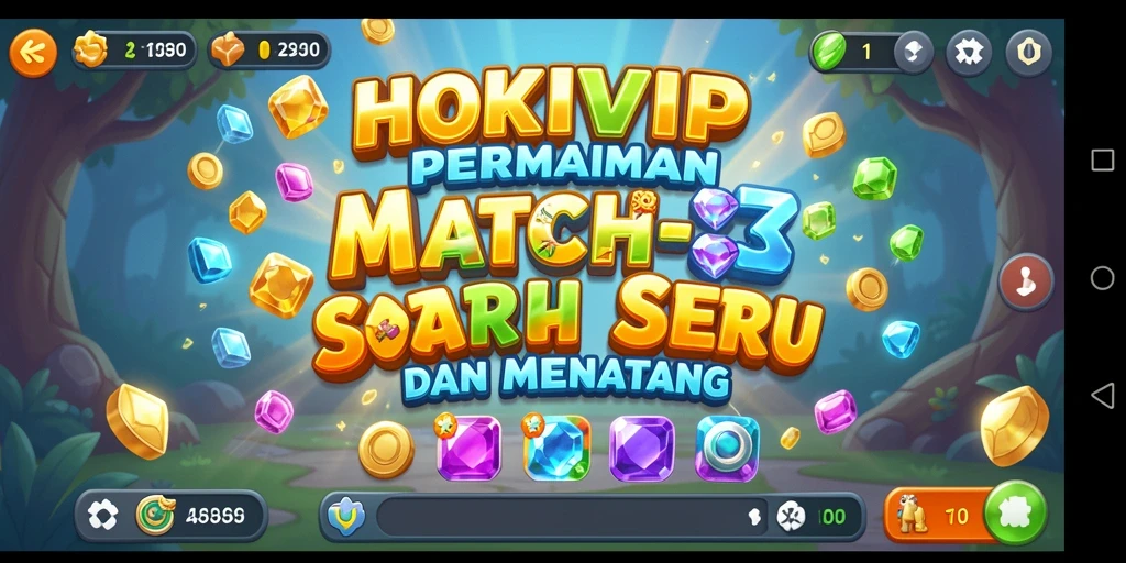 Tampilan gameplay menarik dari HOKIVIP dengan berbagai objek untuk dicocokkan.