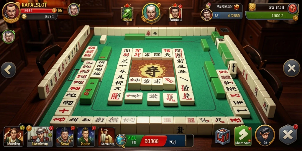Tampilan gameplay KAPALSLOT yang menarik dan menantang dalam Mahjong.