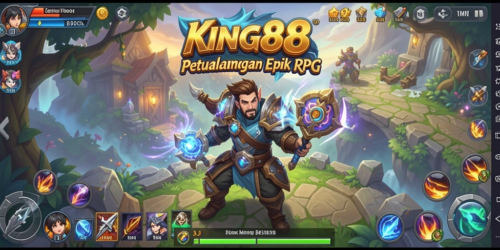 Tangkapan layar KING88 menampilkan gameplay RPG yang mendebarkan.