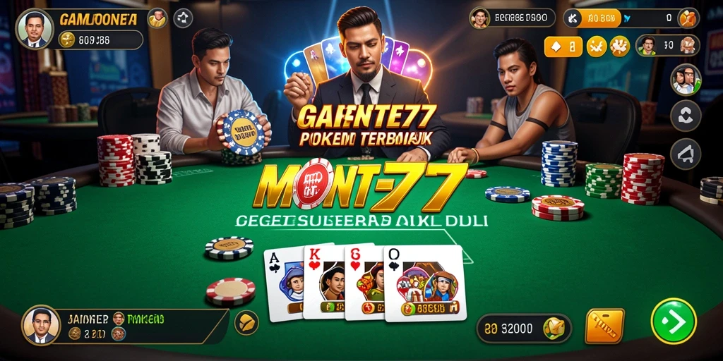 Screenshot gameplay Poker yang mendebarkan di MONTE77.