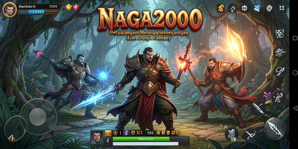 Tampilan menarik dari gameplay adventure NAGA2000 dengan karakter dan lingkungan fantastis.