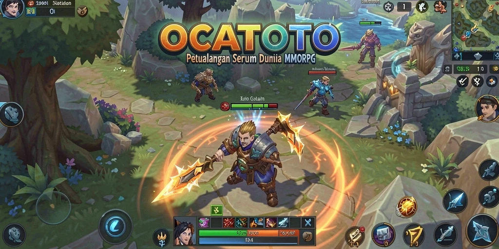 Screenshot gameplay OCATOTO yang menampilkan aksi petualangan pemain dalam dunia MMORPG.