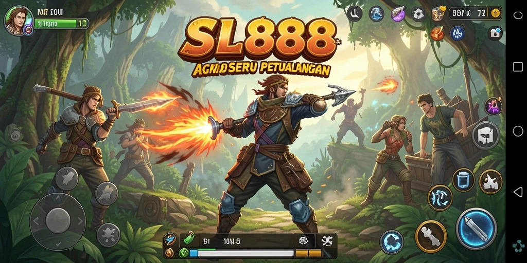 Tampilan aksi seru di SL888 dengan gameplay mendebarkan.