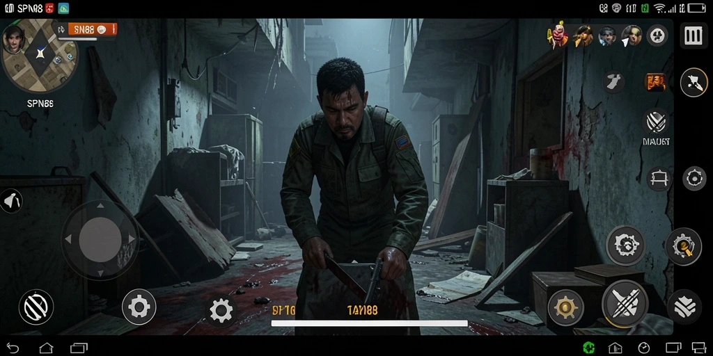 Tangkapan layar gameplay SPN88 menampilkan momen menegangkan di dunia Horror.