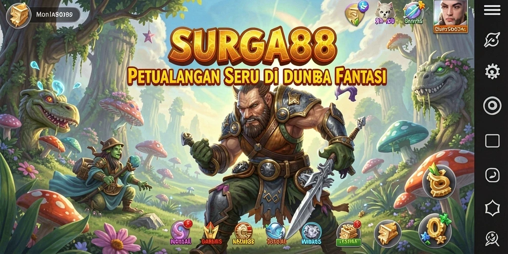 Screenshot SURGA88 menampilkan aksi seru dan lingkungan petualangan yang menakjubkan.