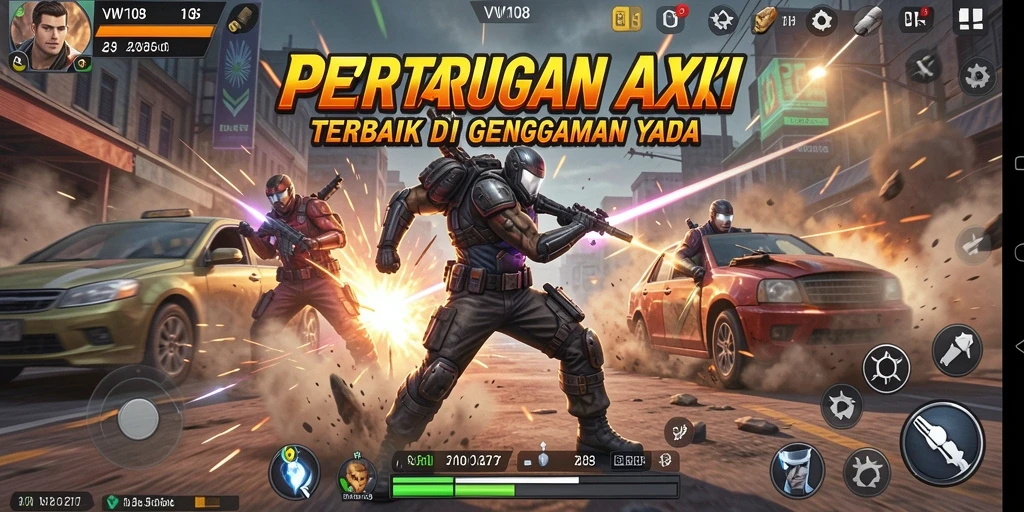 Tangkapan layar menampilkan intensitas pertarungan dalam VW108.