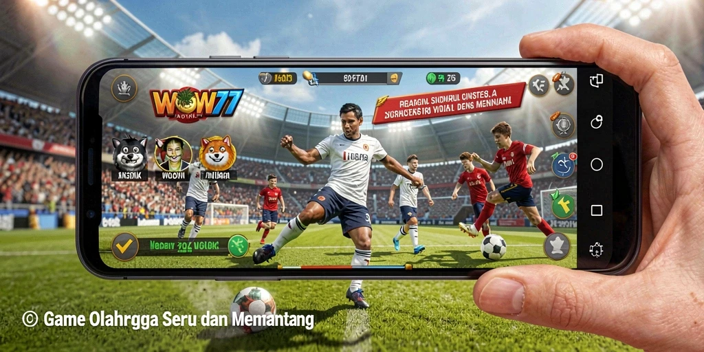 Screenshot gameplay WOW77 menampilkan aksi seru dalam pertandingan olahraga.