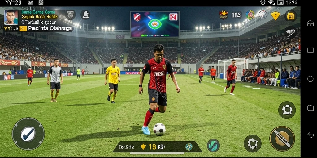 Gameplay YY123 yang penuh aksi dan seru di lapangan.